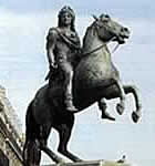 Monumento en bronce de rey Francés.