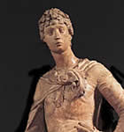 Figura de David tallada en marmol.