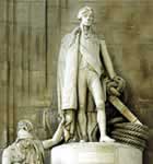Estatua en marmol del héroe inglés.
